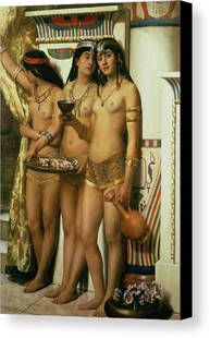 The Handmaidens Of Pharaoh Canvas Oil Painting: The Handmaidens Of Pharaoh canvas Oil Painting by John Collier. Unframed. Size: 24" x 36"