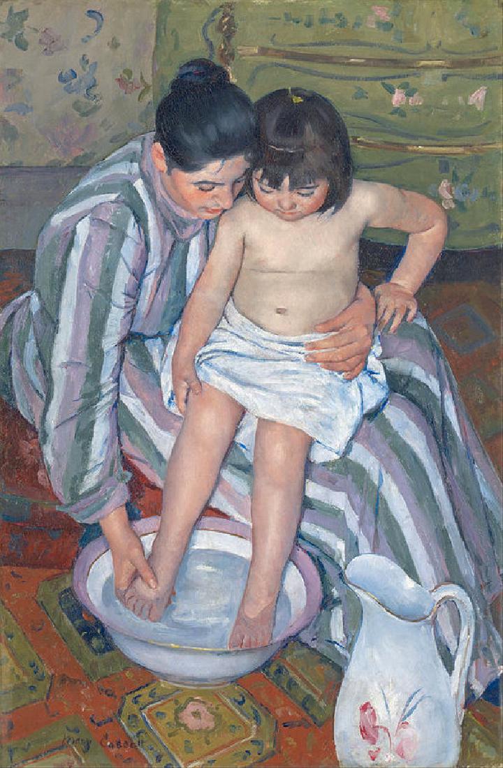 Child's Bath 1893 Oil Painting on Canvas (1 of 1)