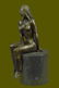 Beautiful Signed Art Nouveau Gilt Bronze Sculpture - 2