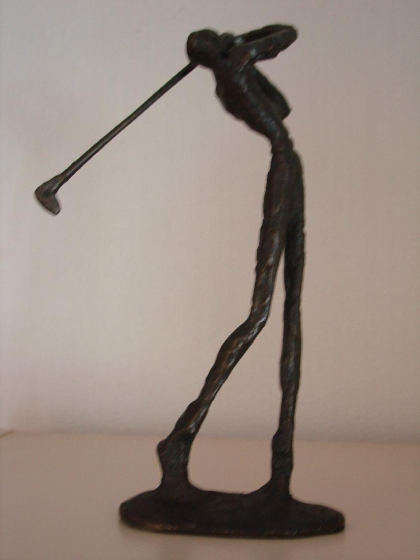 GIACOMETTI STYLE BRUTALIST MID-CENTURY BRONZE SCULPTURE (1 of 4)