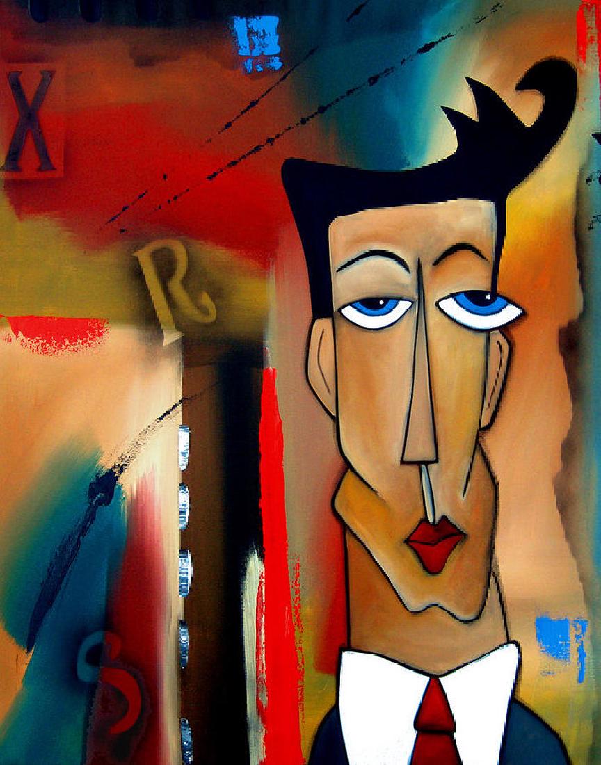 Merger - Abstract Art By Fidostudio Oil Painting (1 of 1)