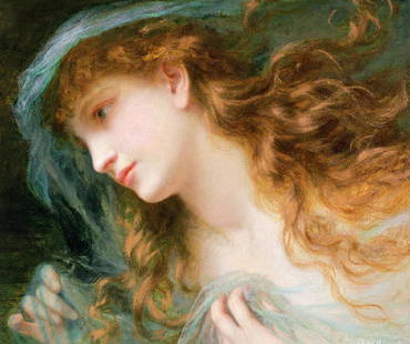 Head Of A Nymph Oil Painting: Head Of A Nymph Oil Painting by Sophie Anderson. Unframed. Estimated Size: 24''*36''