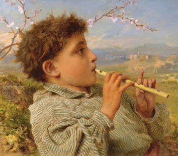 Shepherd's Pipes. Capri Oil Painting: Shepherd's Pipes. Capri Oil Painting by Sophie Anderson. Unframed. Estimated Size: 24''*36''