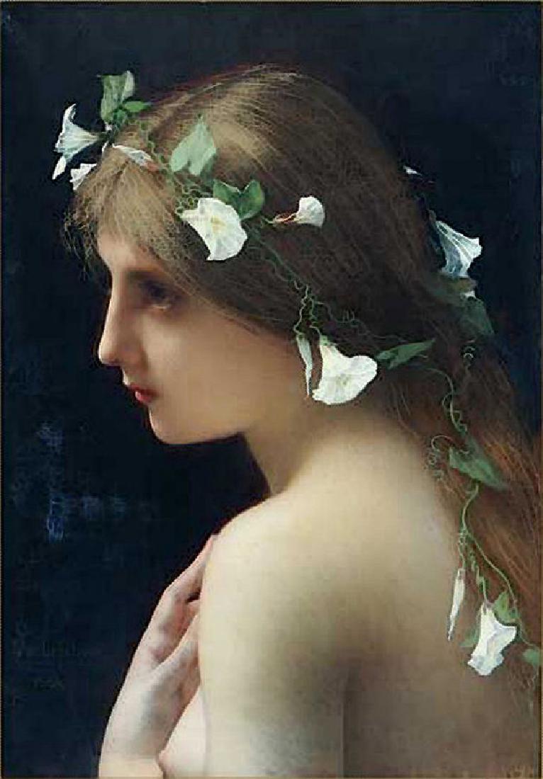 Lefebvre Jules Joseph Nymph With Morning Glory Flowers (1 of 1)