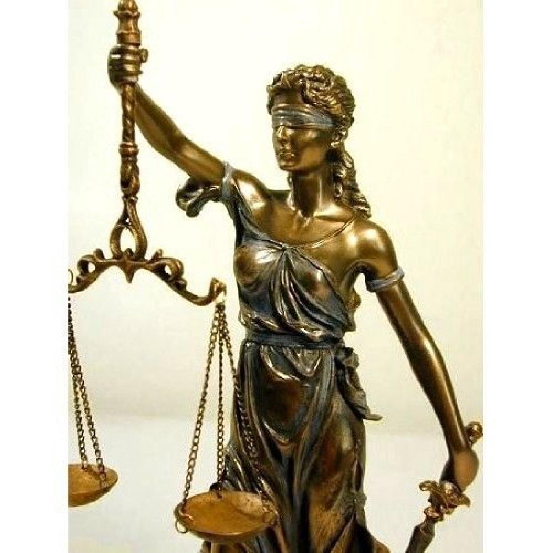 Blind Lady Justice Statue Scale Bronze Finish Lawyer (1 of 3)