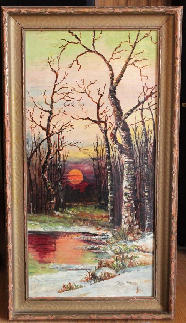 Antique Painting - Signed "Patricia Alexander" - Winter (1 of 1)