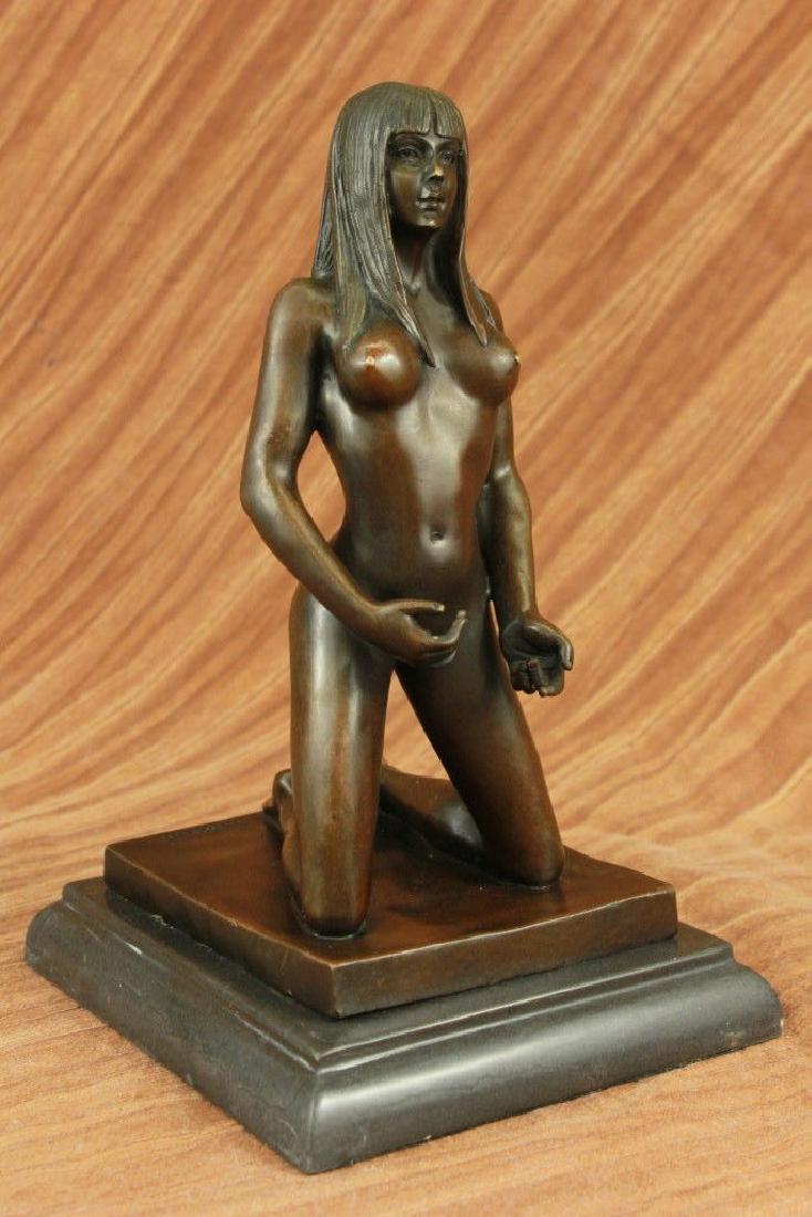 Huge Sale Signed Nude Female Bust Bronze Sculpture Art: This sculpture is in perfect condition. Bronze Dimensions with Marble Base:Height 12" x Width 7 1/2" Marble Dimensions: 6 1/2" X 7 1/2" Height without base: 11" Weight : 12 LBS
