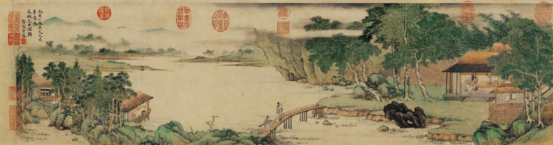 Chinese Qing Dynasty Painting: Chinese Qing Dynasty Painting. Size: 35x133cm.