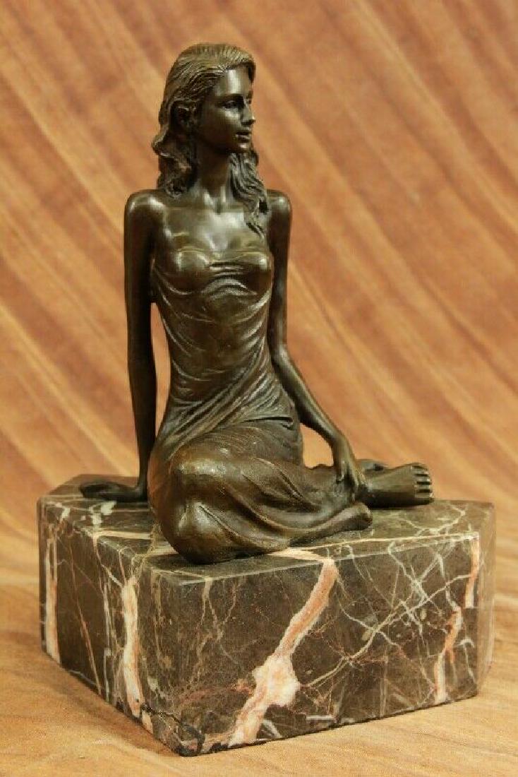 BRONZE NUDE Girl Model sitting mannequin Nice size: Material: Bronze Subject: Figures Nudes Largest Dimension: Less than 12in.