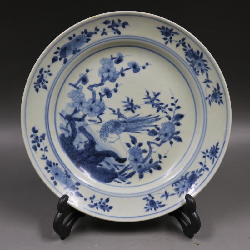 Chinese Qing Dynasty Kangxi Time Blue & White Glazed (1 of 5)