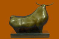 Large Brown Patina Fighting Bull Modern Art by Botero