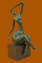 Abstract Sold Bronze "Dancer" Sculpture French Milo Mid