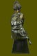 Vintage Sculpture BRONZE Art Nouveau LADY Old VICTORIAN - 7