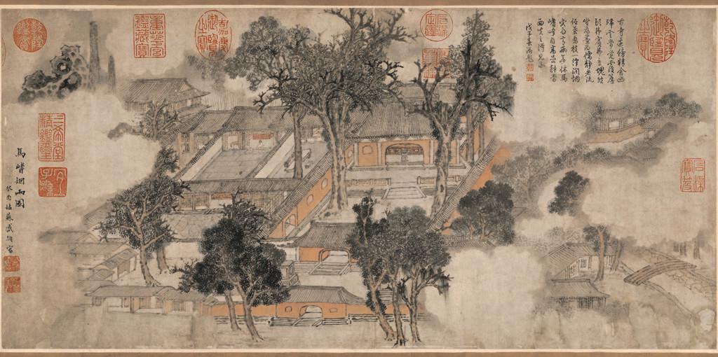 Ming dynasty chinese painting by Sheng Ying: Ming dynasty chinese painting by Sheng YingSize: 28.1*59
