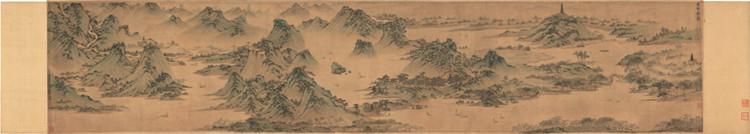 Ming dynasty chinese painting by Wen Zheng Ming: Ming dynasty chinese painting by Wen Zheng MingSize: 175*31