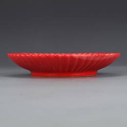 Qing dynasty red Glazed Small Dish