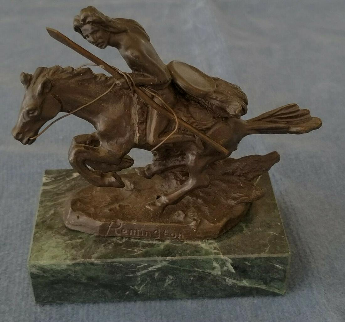 Reproduction Frederic Remington Bronze Sculpture Marble (1 of 3)