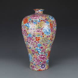 Qing dynasty YongZheng colourful flower bird pattern