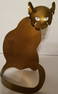 David Lesser Cat Sculpture Metal Bronze All One Piece