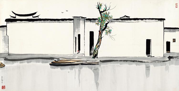 House painting by Wu Guan Zhong (1 of 2)