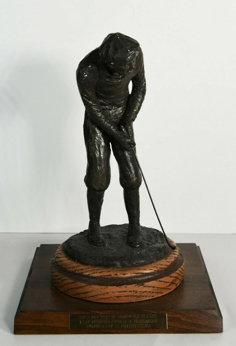 Vintage 1997 Sculpture Golf Trophy Michael Garman Seminole Flight Dunwoody CC (1 of 9)