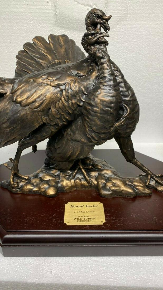 Awesome NWTF bronze turkey statue by Stefan Savides. brand new in box (36) (1 of 9)