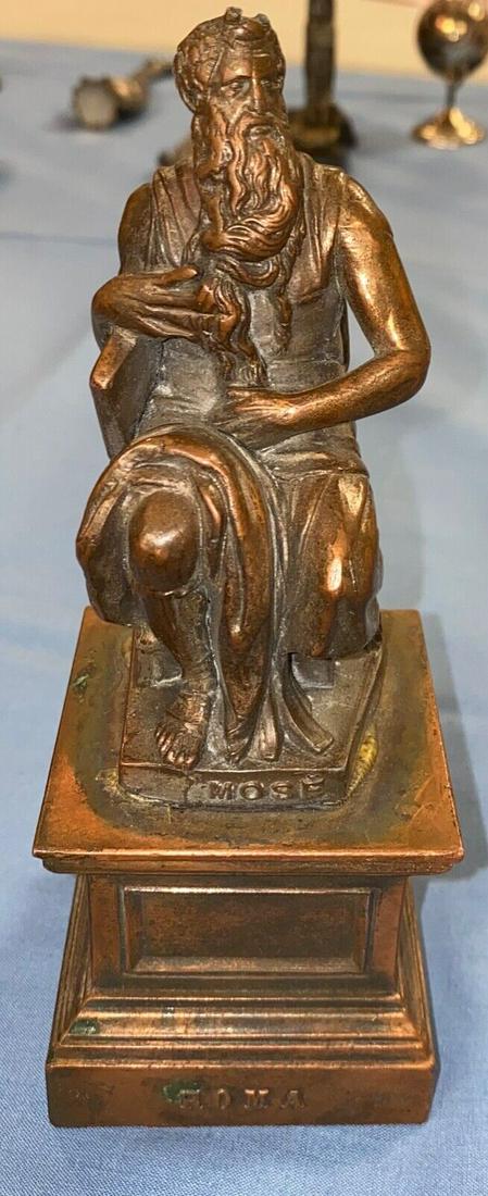 Antique Roma Mose Sculpture Spelter Bronze G Gambogi 7" Quality Estate Find (1 of 5)