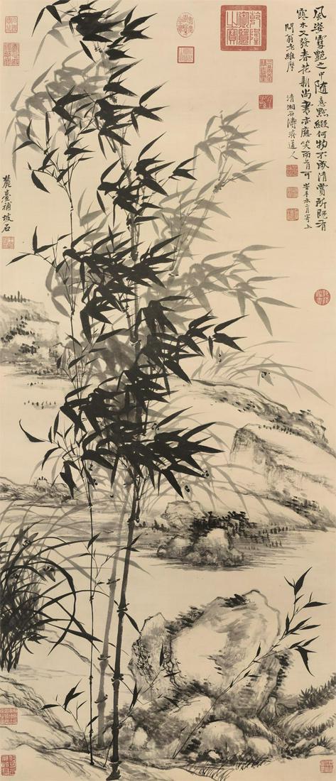 Bamboo painting by Shi Tao and Wang Yuan Qi (1 of 3)