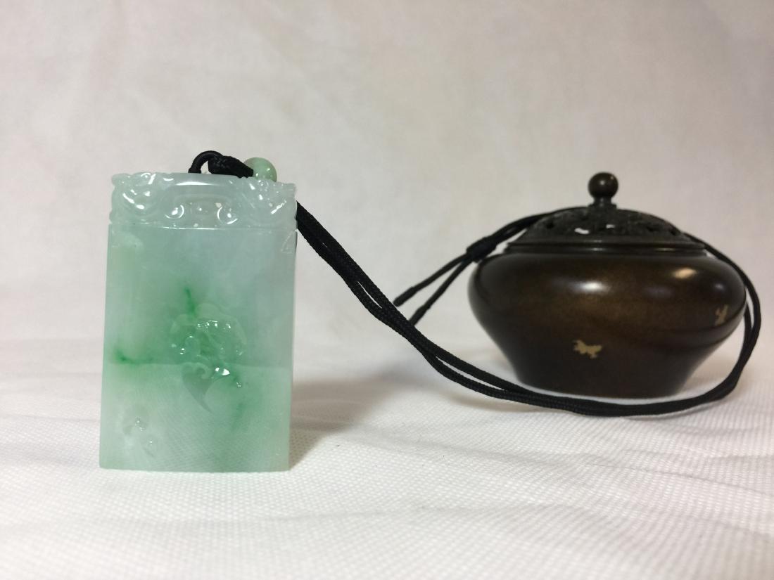 Natural color jadeite pendent (1 of 10)