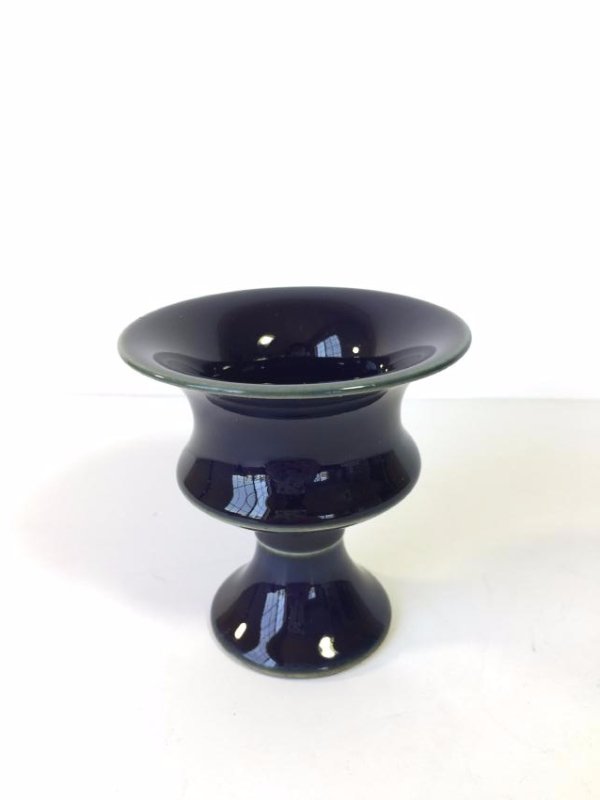 Blue glazed porcelain goblet (1 of 9)