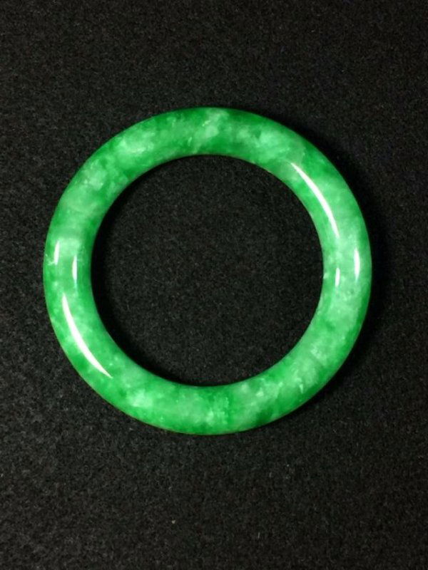 Chinese green jadeite like store bangle bracelet (1 of 6)