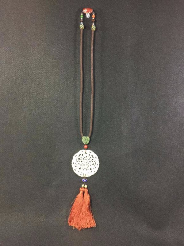 white jade carved calligraphy and flowers (1 of 10)