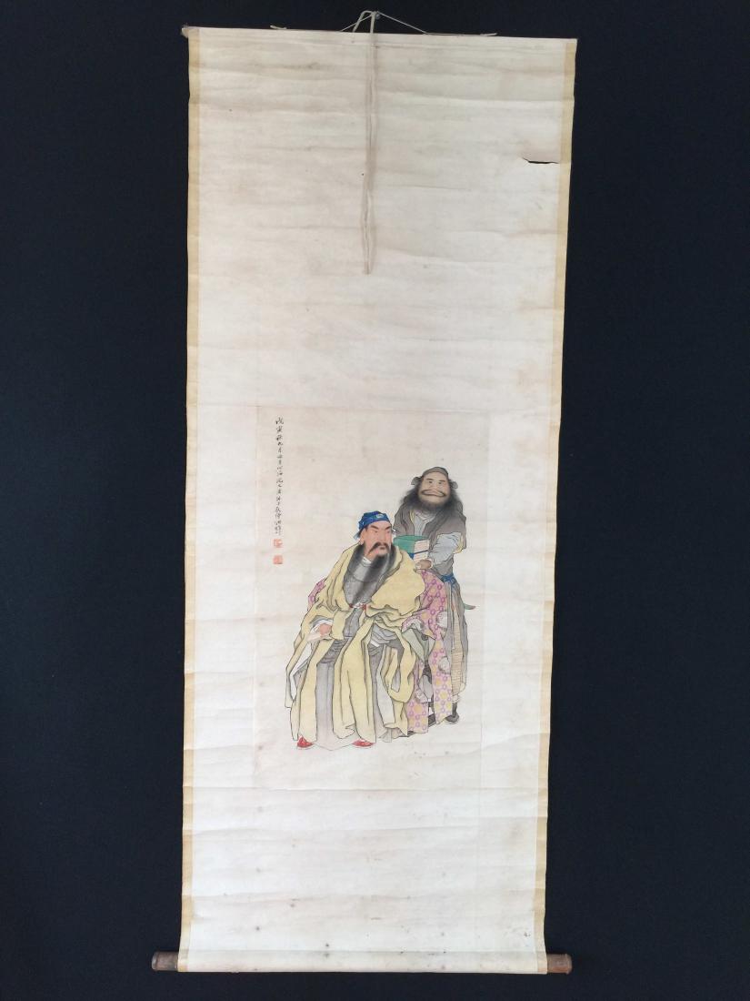 Chinese silk scroll: figures (1 of 10)