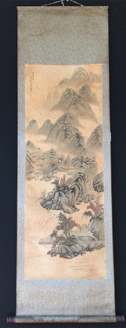 Chinese silk scroll: landscape (1 of 10)