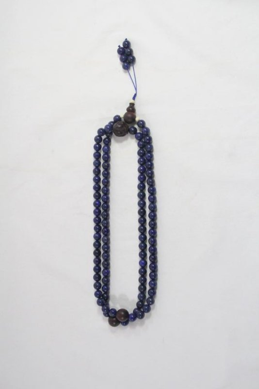 Chinese lapis bead necklace (1 of 10)