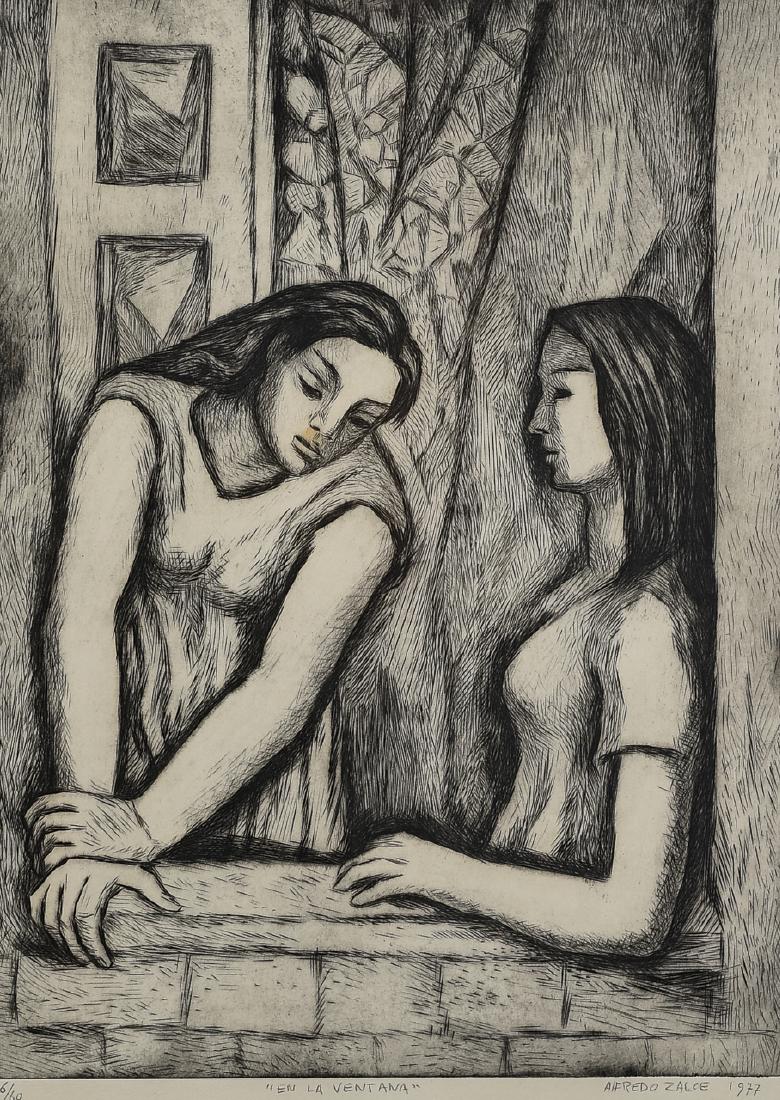 Alfredo Zalce, American, 1908-2003, "En La Ventana," (1 of 3)