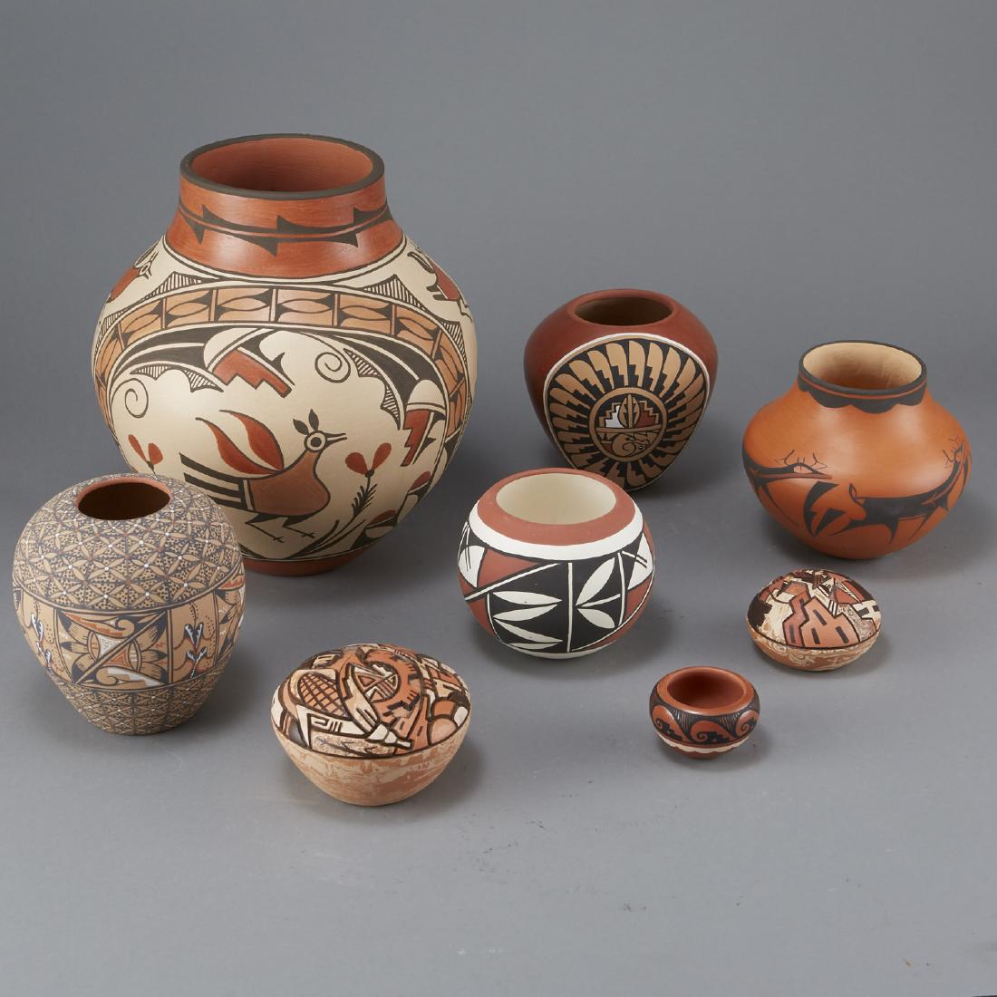 8 Pueblo Pottery Jars Largest 11 3/4 in (1 of 12)