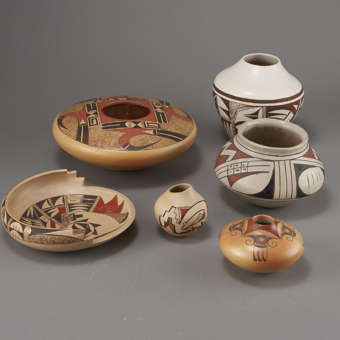 6 Pieces Pueblo Pottery Nampeyo, Navasie (1 of 10)