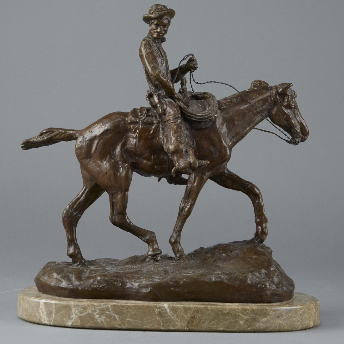 Equestrian Sculpture After Charles Russell (1 of 5)