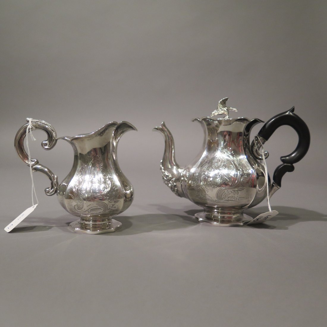 Silver Teapot and Creamer (1 of 2)