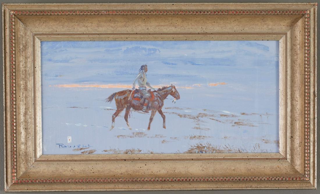 Ace Powell Indian Rider Oil on Canvas (1 of 2)