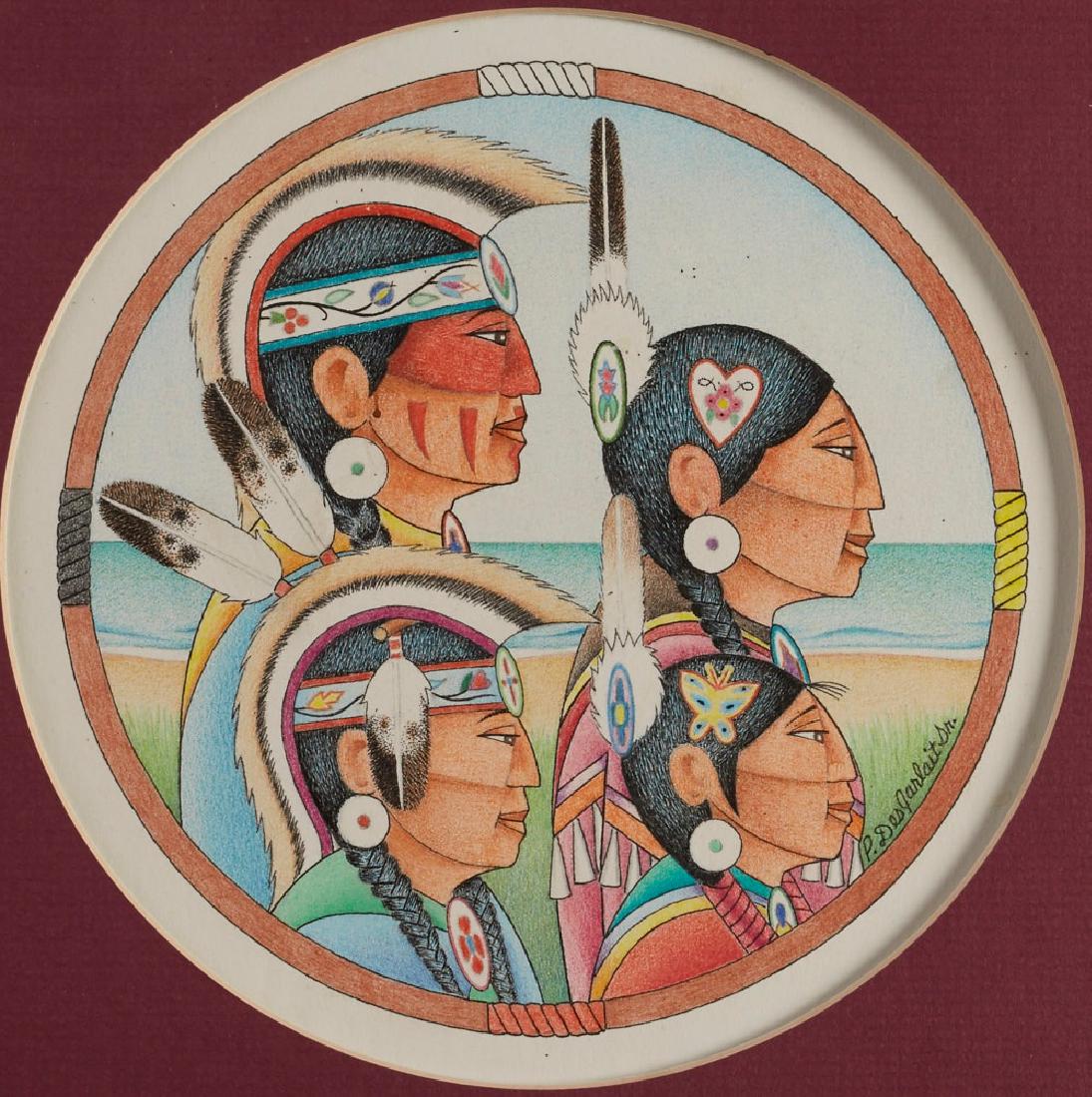 Patrick DesJarlait Sr Drawing on Paper (1 of 2)