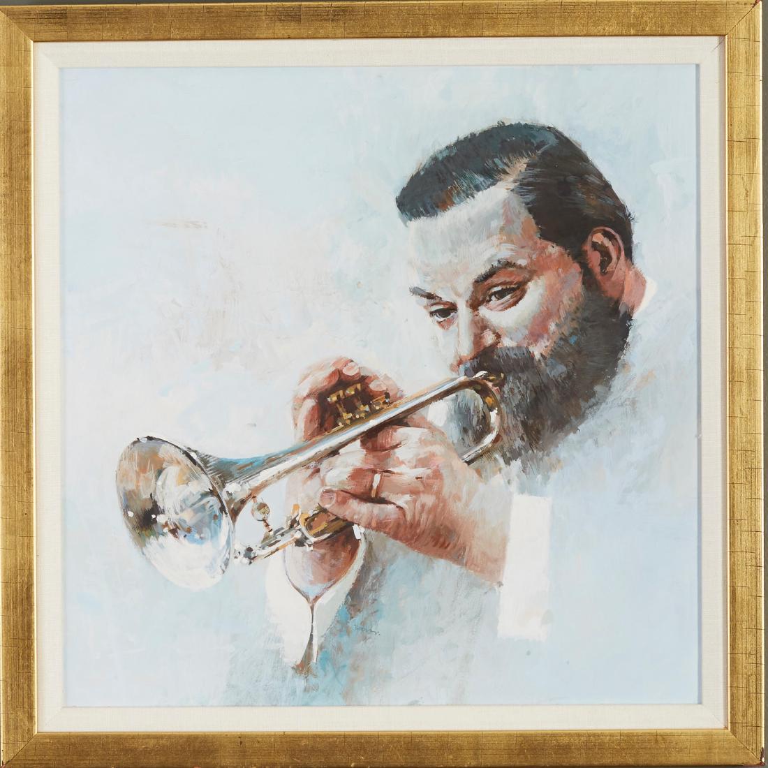 John Berkey Al Hirt Oil on Board (1 of 3)