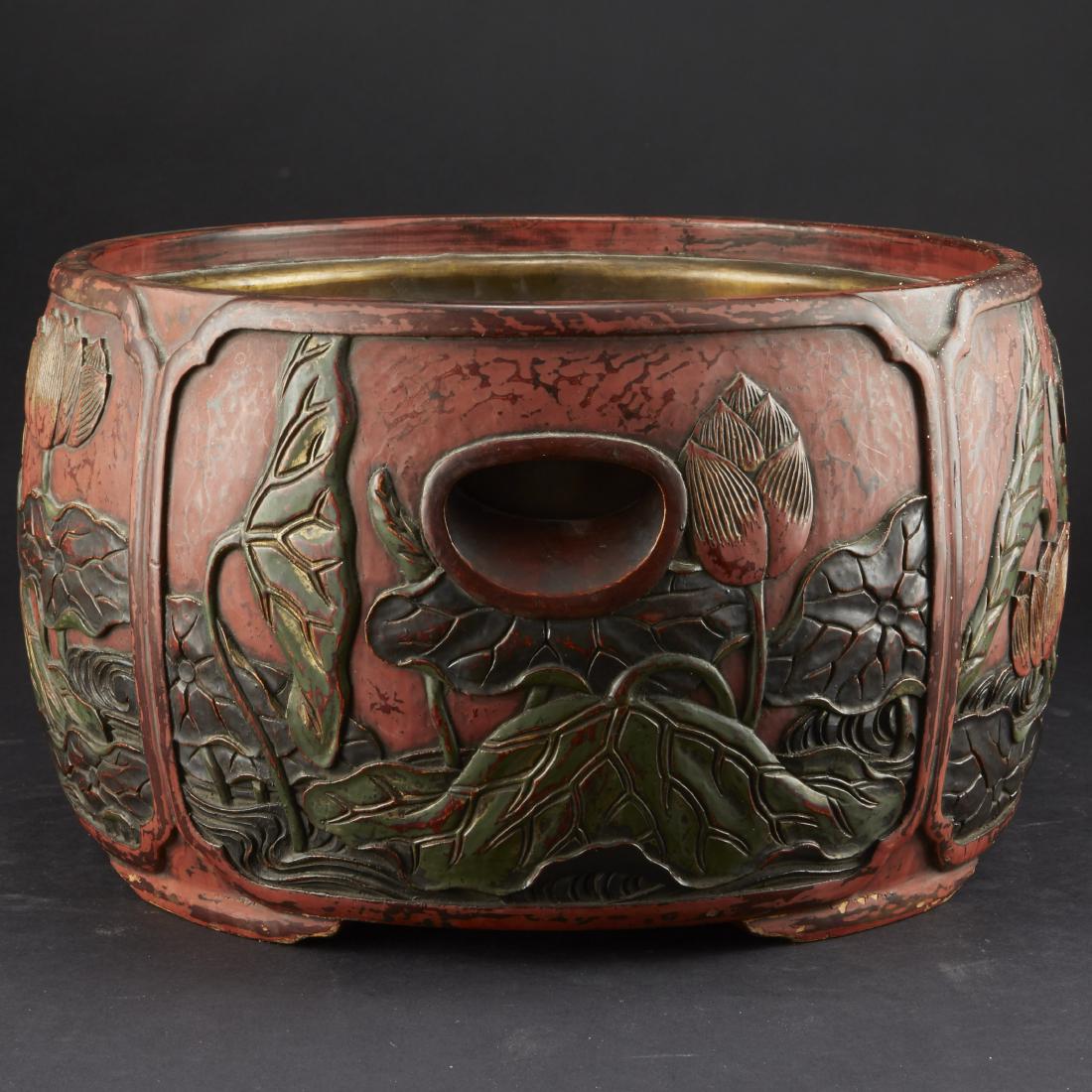 Carved and Lacquered Japanese Hibachi along with other (1 of 16)