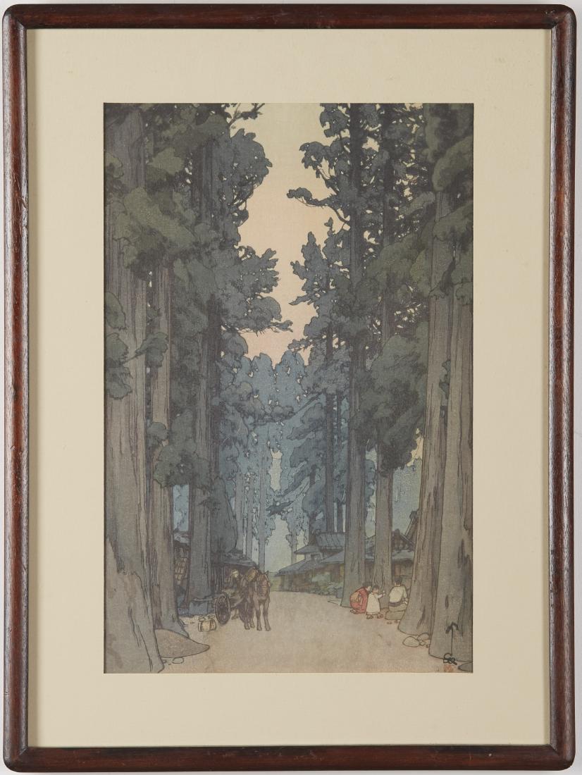 Hiroshi Yoshida Cryptomeria Avenue Woodblock Print (1 of 3)