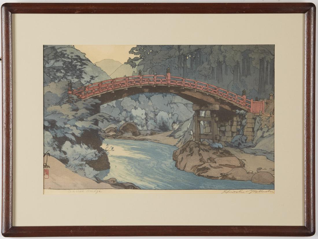 Hiroshi Yoshida Sacred Bridge Woodblock Print (1 of 4)