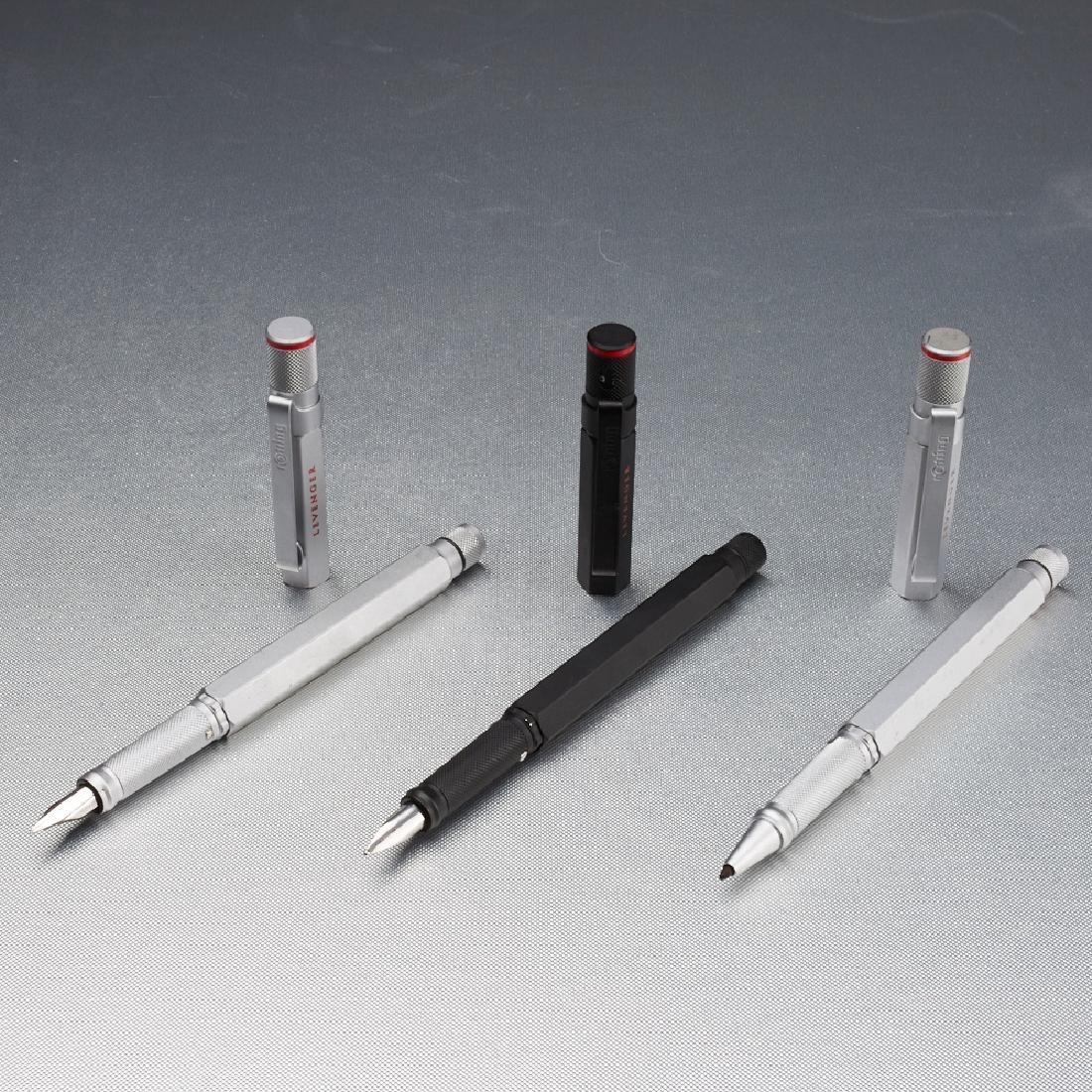 Group of 3 Rotring Levenger Pens Fountain Pen, Felt Tip