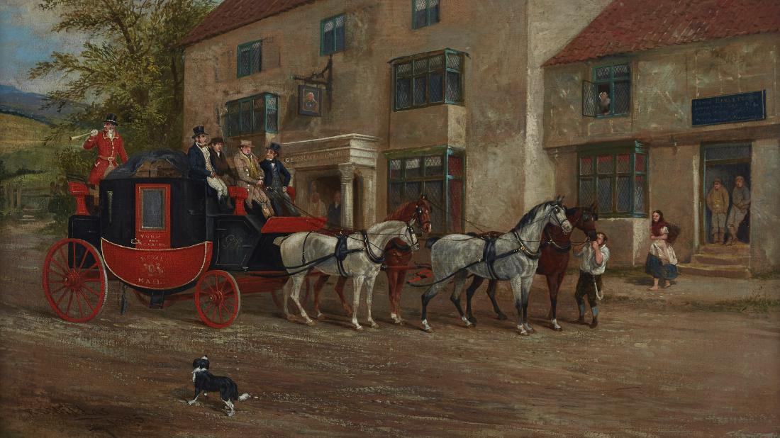 Richard Dodd Widdas Royal Mail Coach Oil on Canva (1 of 3)