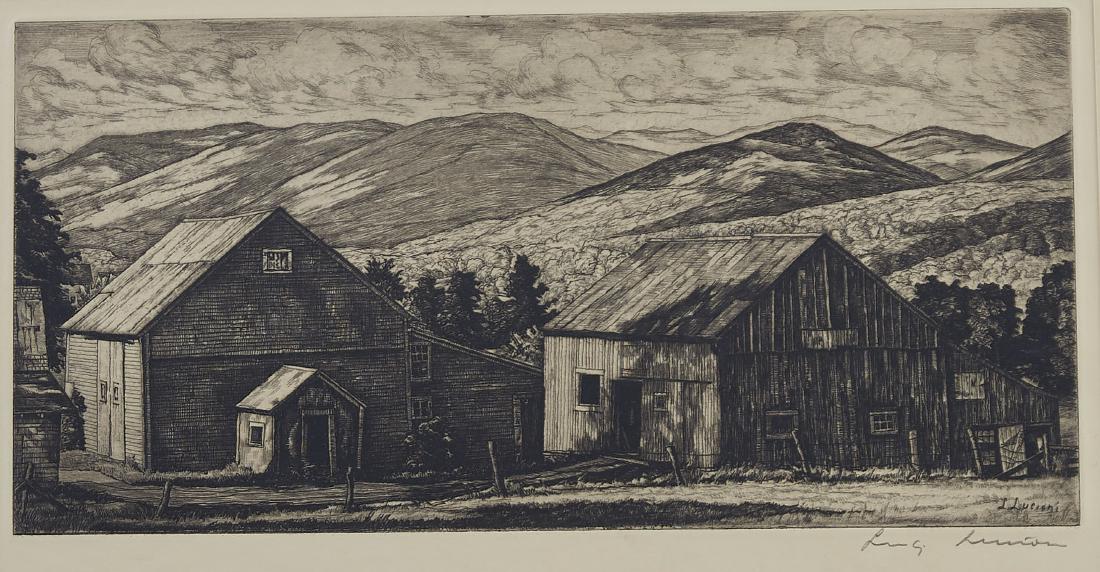 Group of 2 Luigi Lucioni Etchings (1 of 3)