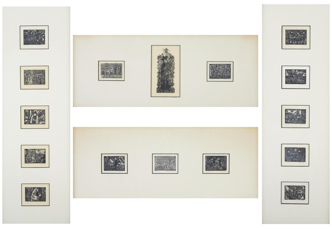 Ilya Schor Group of 16 Woodcuts (1 of 9)